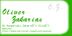 oliver zakarias business card